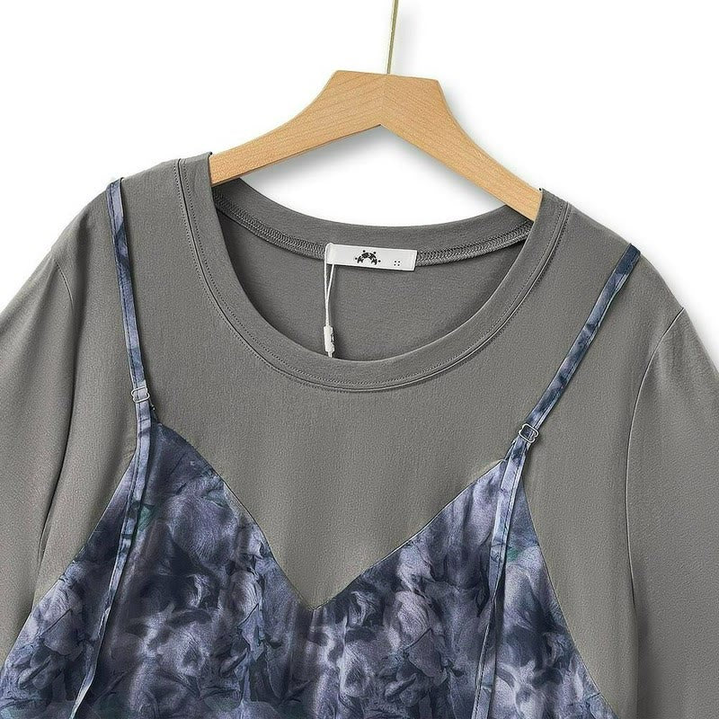 Marble Layered Casual Maxi Dress - image 4