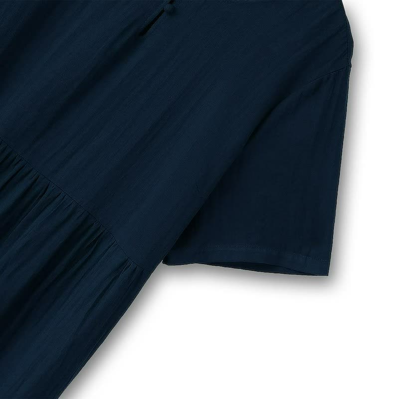 Breezy Button Neck Midi Dress - image 5
