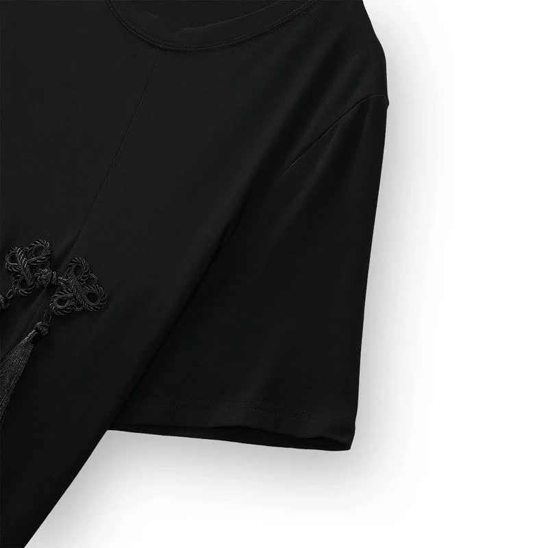 Asymmetric Side Slit Relaxed Blouses - image 3