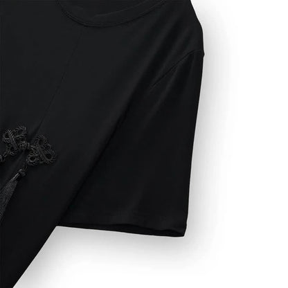 Asymmetric Side Slit Relaxed Blouses - image 3