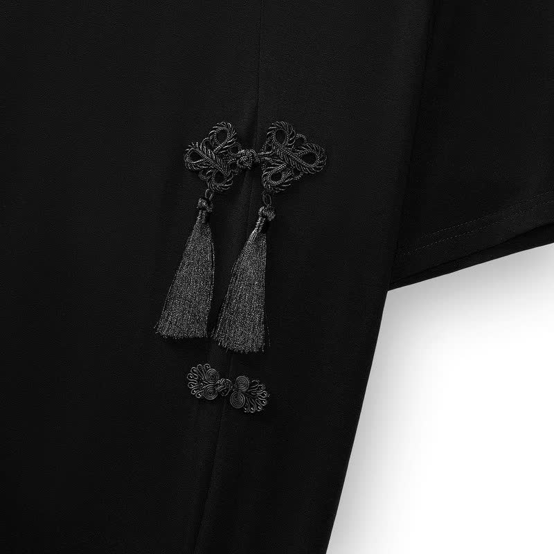 Asymmetric Side Slit Relaxed Blouses - image 4