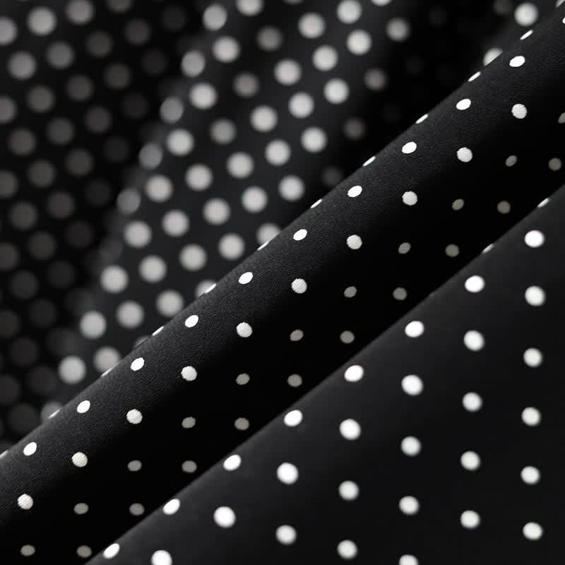 Polka Dot Tie-Neck Ruffle-Hem Tunic Top - image 4
