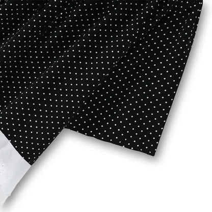 Polka Dot Tie-Neck Ruffle-Hem Tunic Top - image 2