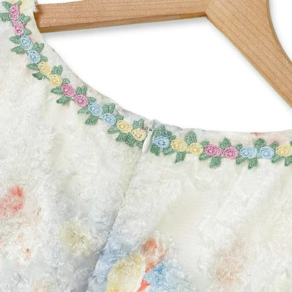 Romantic Floral Jacquard Maxi Dress - image 2