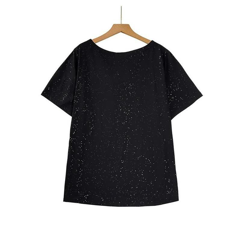 Speckled Cotton Button Detail Relaxed Top - image 1