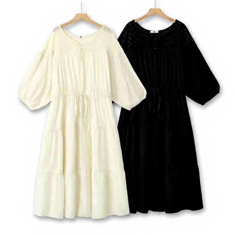 Boho Drawstring Tiered Vacation Maxi Dress - image 0