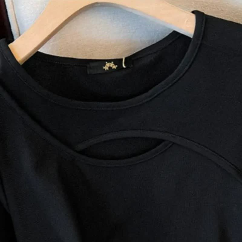 Relaxed Keyhole Midi Dress - image 3