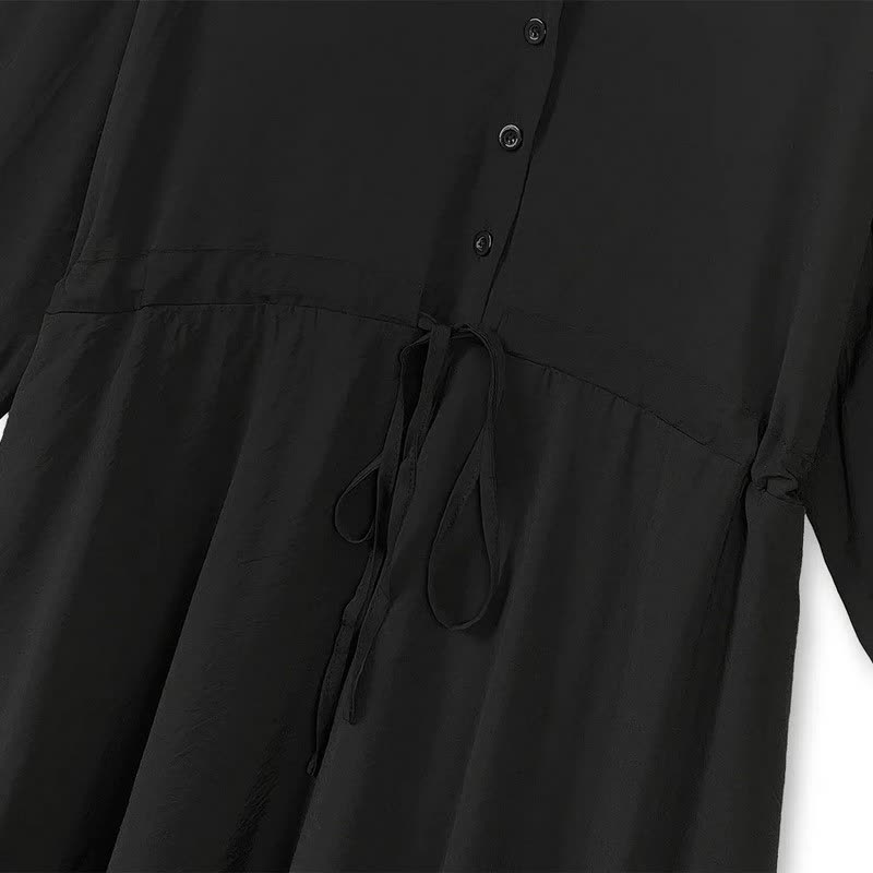 Relaxed Drawstring Midi Dress - image 3