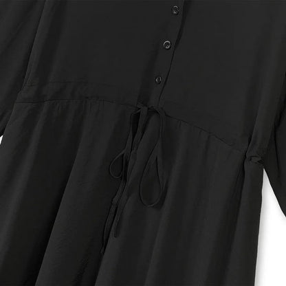 Relaxed Drawstring Midi Dress - image 3