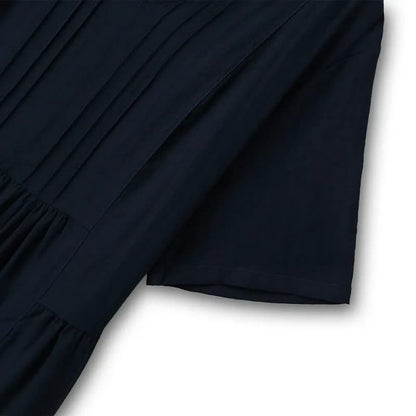 V Neck Pleated Midi Dress - image 1