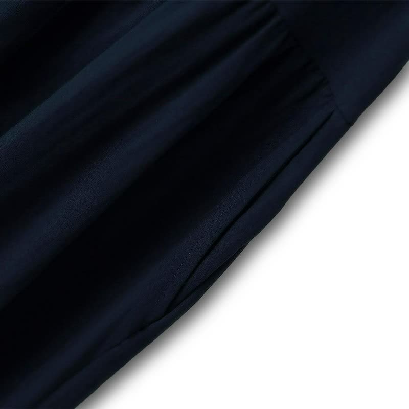 V Neck Pleated Midi Dress - image 3