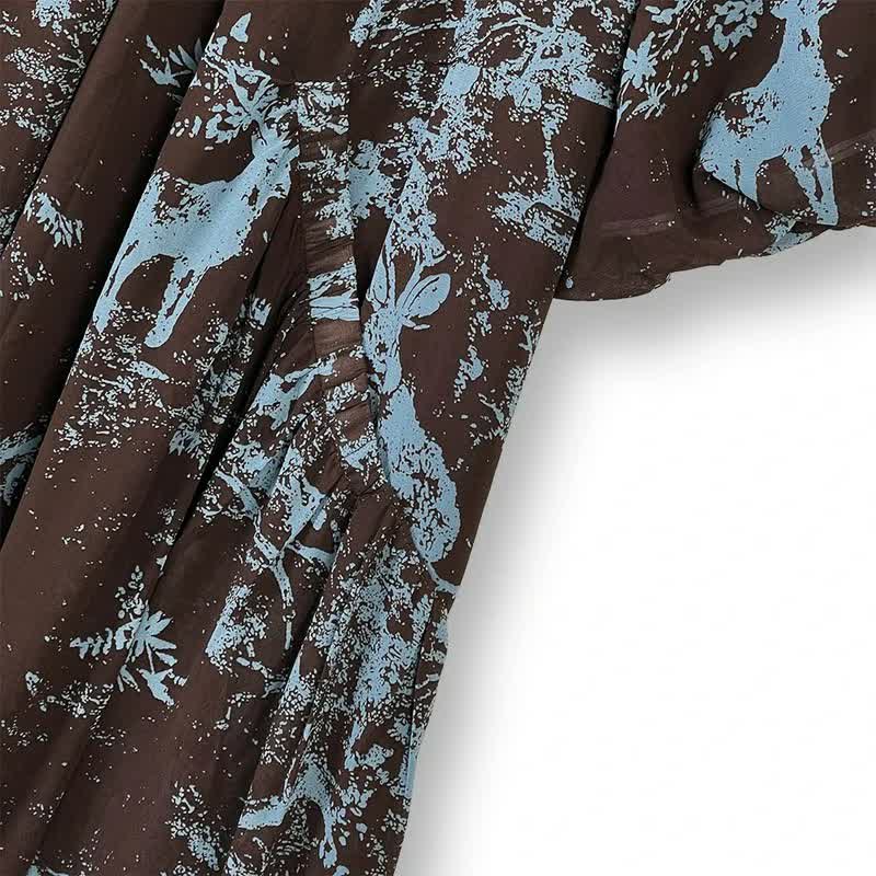 Boho Printed Flowy Maxi Dress - image 2