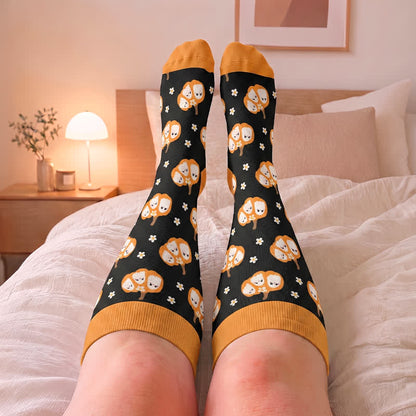 Plus Size Ghost Motifs Witch Hat Compression Socks - image 1
