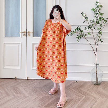 Cute Persimmon Midi Dress - image 2