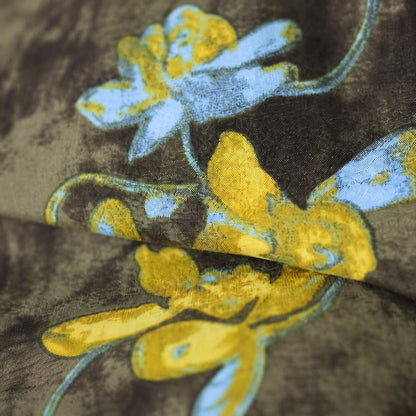 Vintage Floral Viscose Midi Dress - image 4