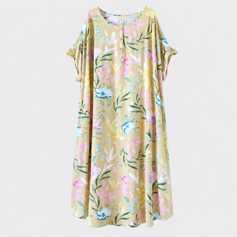 Pastel Floral Viscose Maxi Dress - image 6