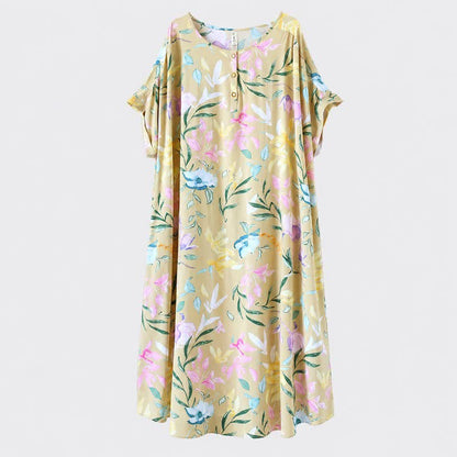 Pastel Floral Viscose Maxi Dress - image 6