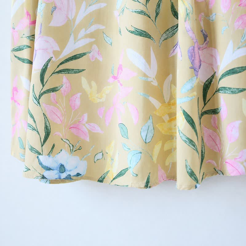 Pastel Floral Viscose Maxi Dress - image 4
