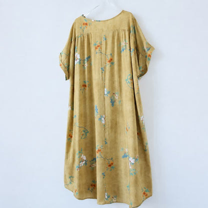 Vintage Floral Button-Front Midi Dress - image 5