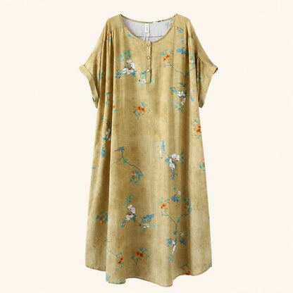 Vintage Floral Button-Front Midi Dress - image 6