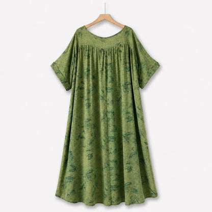 Botanical Breeze Midi Dress - Green - 5XL - image 0