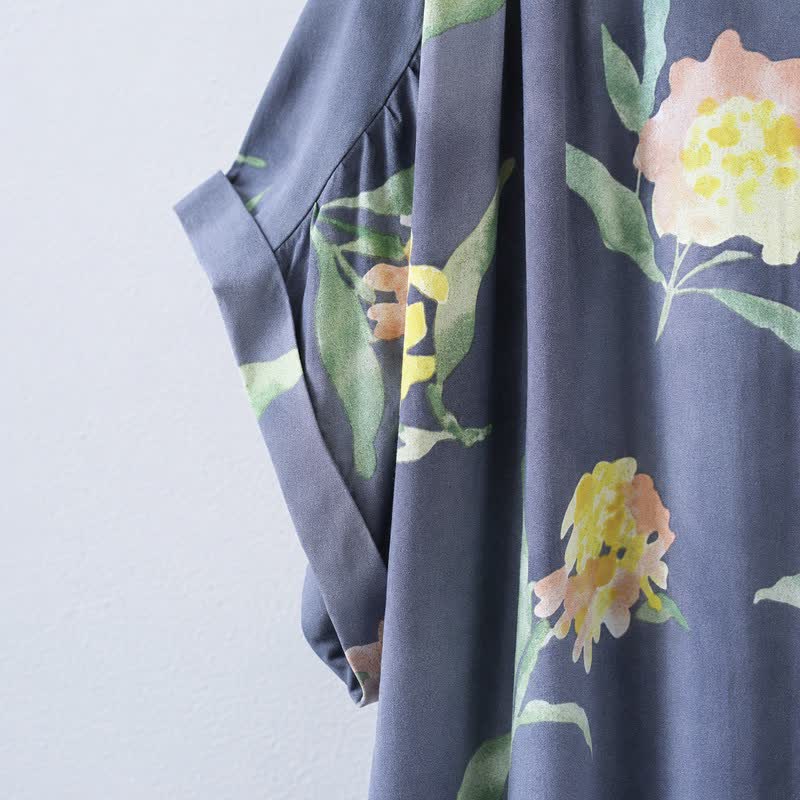 Relaxed Floral Lounge Midi Dress - image 4