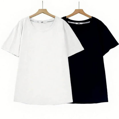 Cotton Stretch Crew Neck Essential Top - image 0