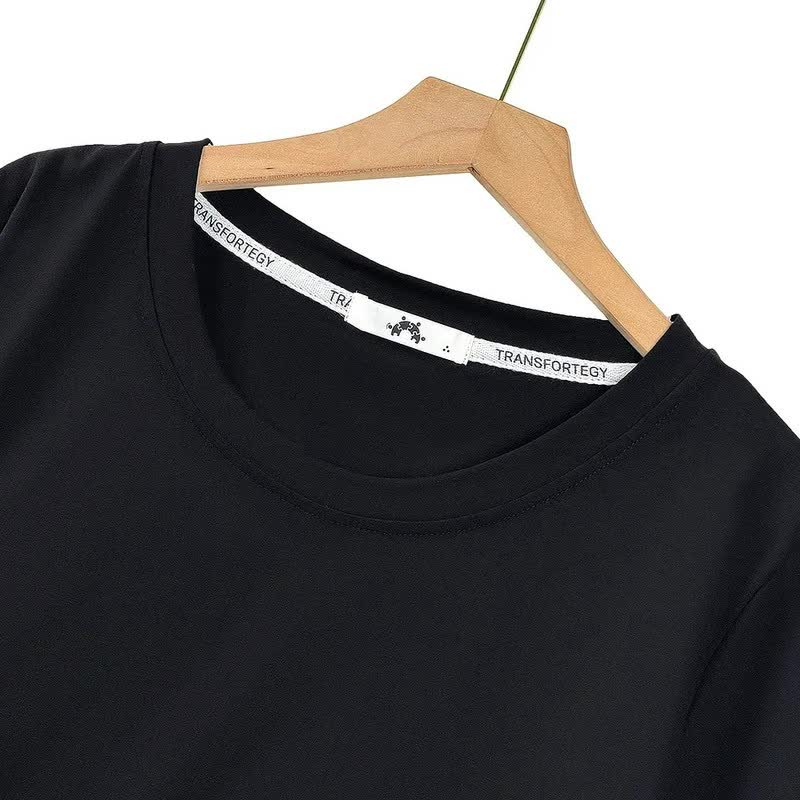 Cotton Stretch Crew Neck Essential Top - image 4