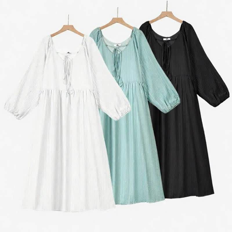 Breezy Tencel Tie Neck Maxi Dress - image 0