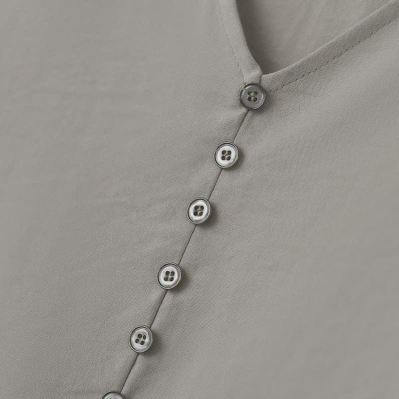 Breezy V Neck Button Midi Dress - image 2