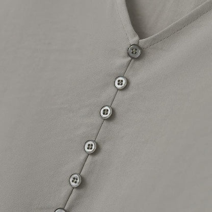 Breezy V Neck Button Midi Dress - image 2