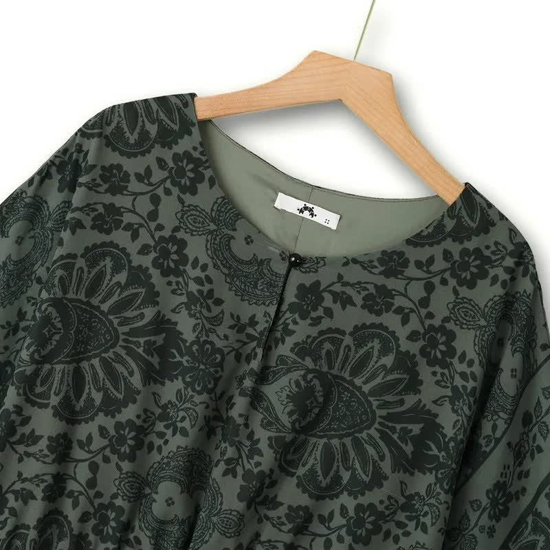 Vintage Floral Midi Dress - image 1