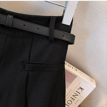 Elegant Pleated Belted Midi Skirt - image 4