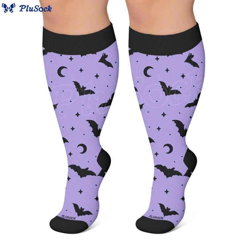 Plus Size Cartoon Pumpkin Cat Ghost Compression Socks - image 5