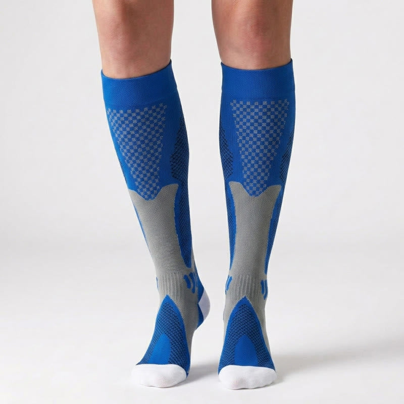 Colorful Stripe Compression Socks(3 Pairs) - image 1