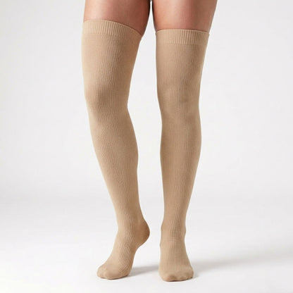 Black White Nude Thigh High Compression Socks(3 Pairs) - image 2