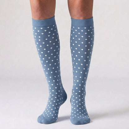 White Polka Dot Compression Socks(3 Pairs) - image 1