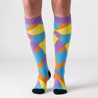 Colorful Puzzle Compression Socks(4 Pairs) - image 3
