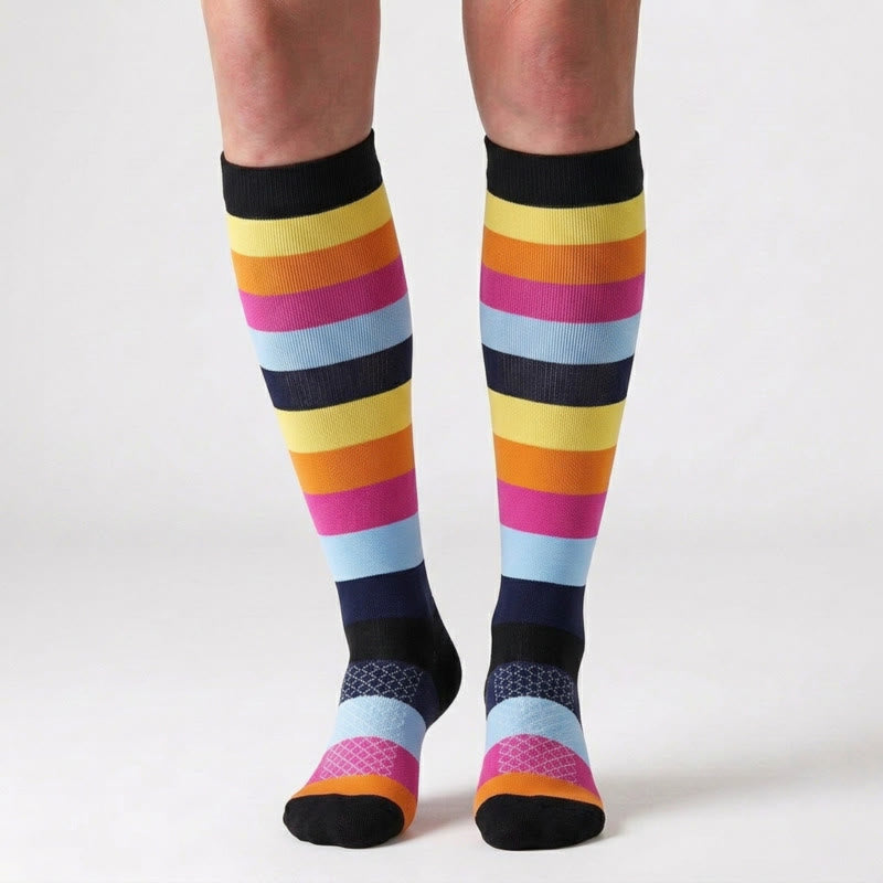 Colorful Puzzle Compression Socks(4 Pairs) - image 2
