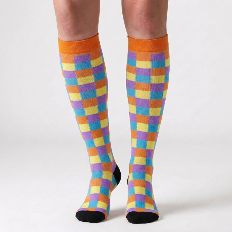 Colorful Puzzle Compression Socks(4 Pairs) - image 4