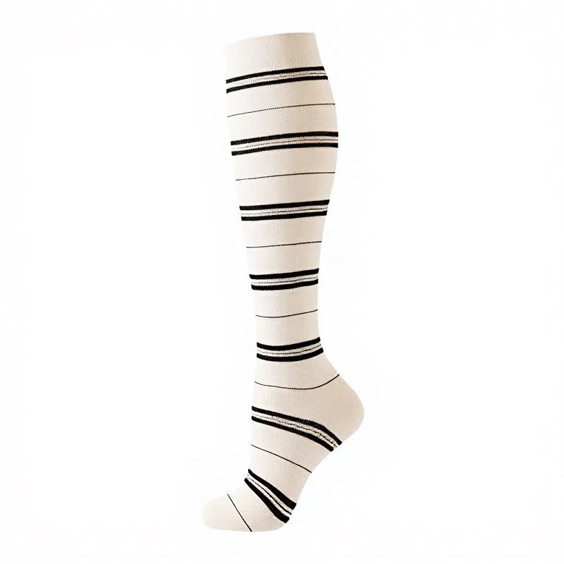 Cocoa Hearts Compression Socks(6 Pairs) - White - S/M - image 13