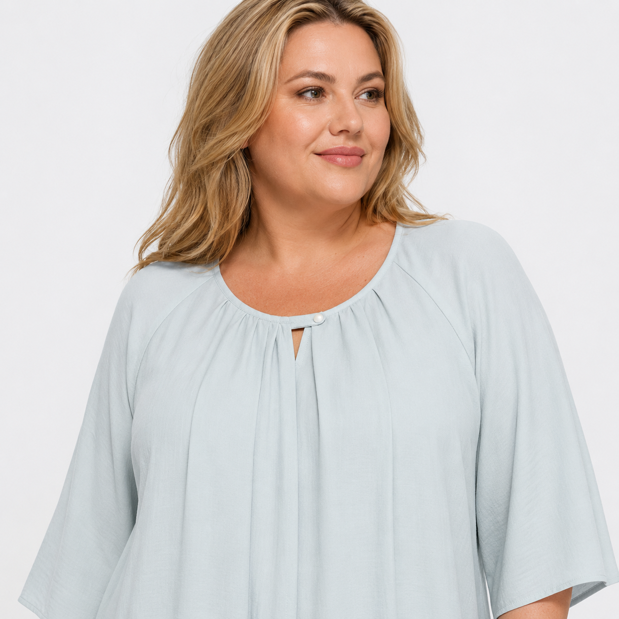 Plus Size Solid Loose Cotton Linen Top Skirt With Pockets Set - image 3