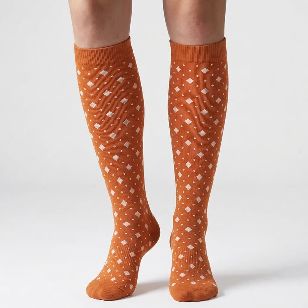 Black Heart Compression Socks(6 Pairs) - Orange - S/M - image 5