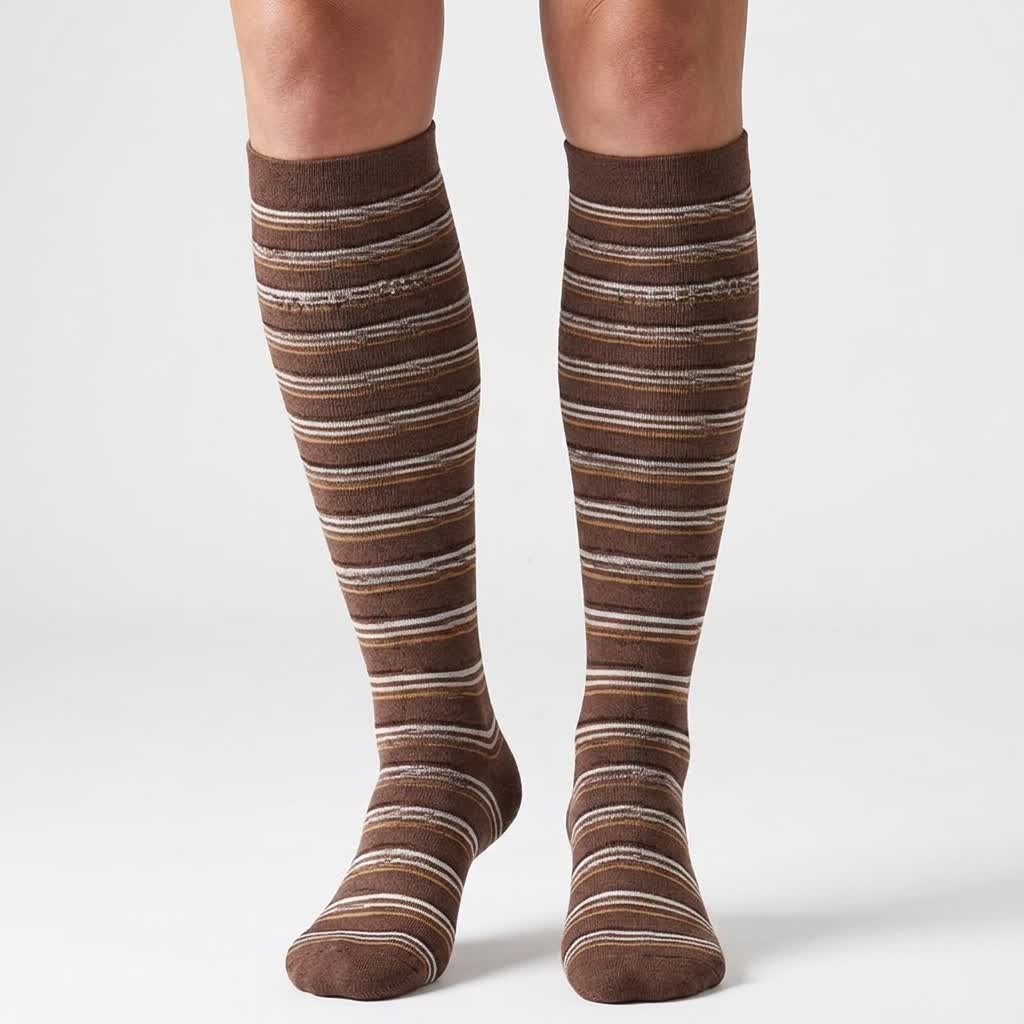 Black Heart Compression Socks(6 Pairs) - Brown - S/M - image 3