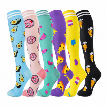Food Print Compression Socks(6 Pairs) - image 3