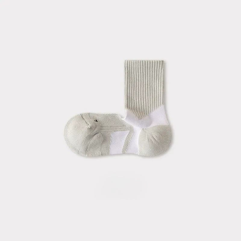 Breathable Arch Support Quarter Compression Socks(5 Pairs) - Grey - EU35-40(US2-7) - image 3