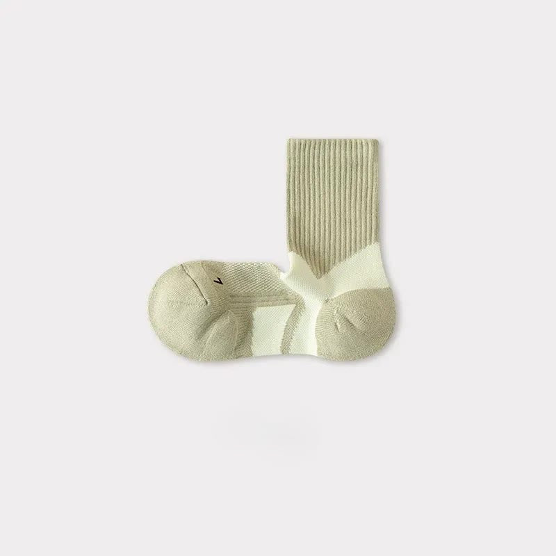 Breathable Arch Support Quarter Compression Socks(5 Pairs) - Green - EU35-40(US2-7) - image 6
