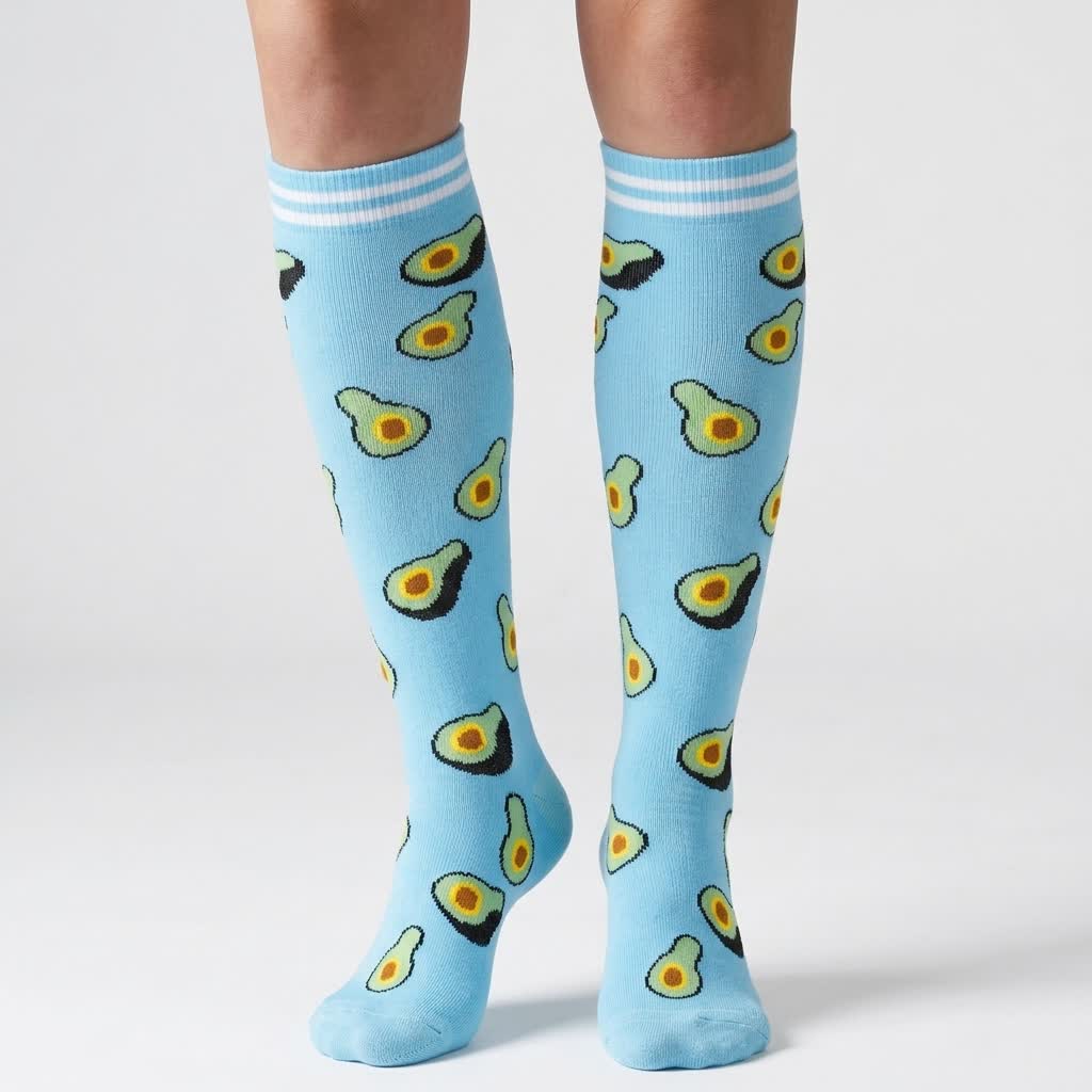Food Print Compression Socks(6 Pairs) - image 1