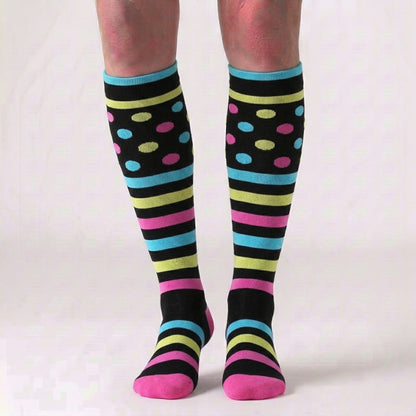 Plus Size Various Patterns Compression Socks(6 Pairs) - image 4