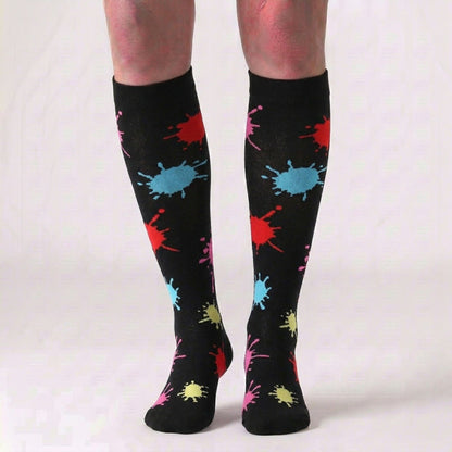 Plus Size Various Patterns Compression Socks(6 Pairs) - image 5